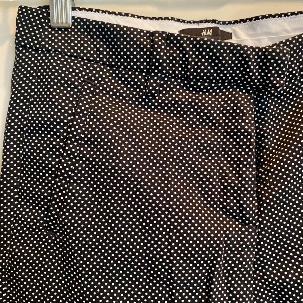 Polka dot cropped pants